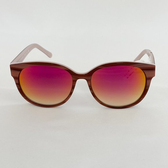 Elie Tahari Brown & Pink Cat Eye Mirrored Sunglasses MSRP $175 main image 5